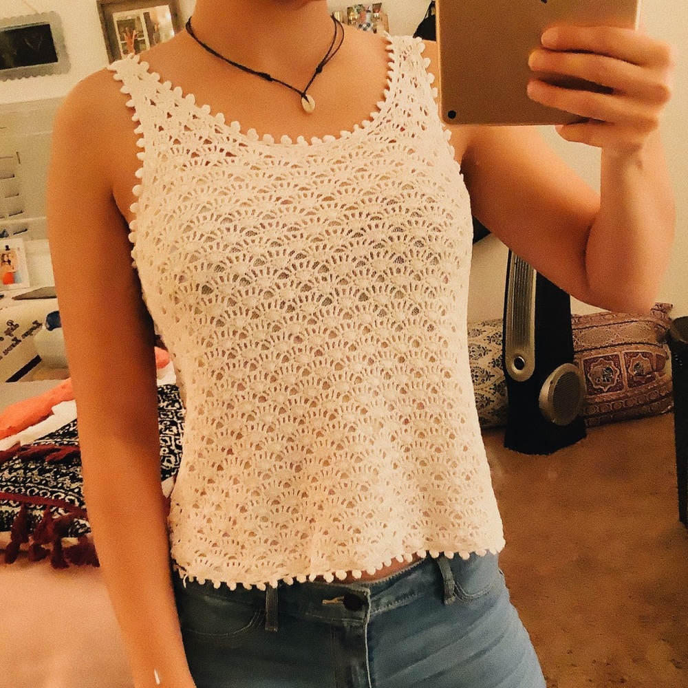 White Creme Tank
